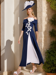 A-Line/Princess Ankle-Length Floral Elegant Mother of the Bride Dresses With 3D Flower