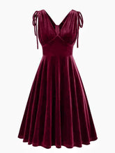 A-Line/Princess 1950s V-Neck Sleeveless Vintage Dresses with Pleats