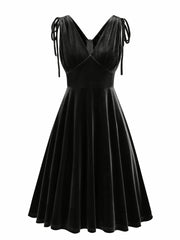 A-Line/Princess 1950s V-Neck Sleeveless Vintage Dresses with Pleats