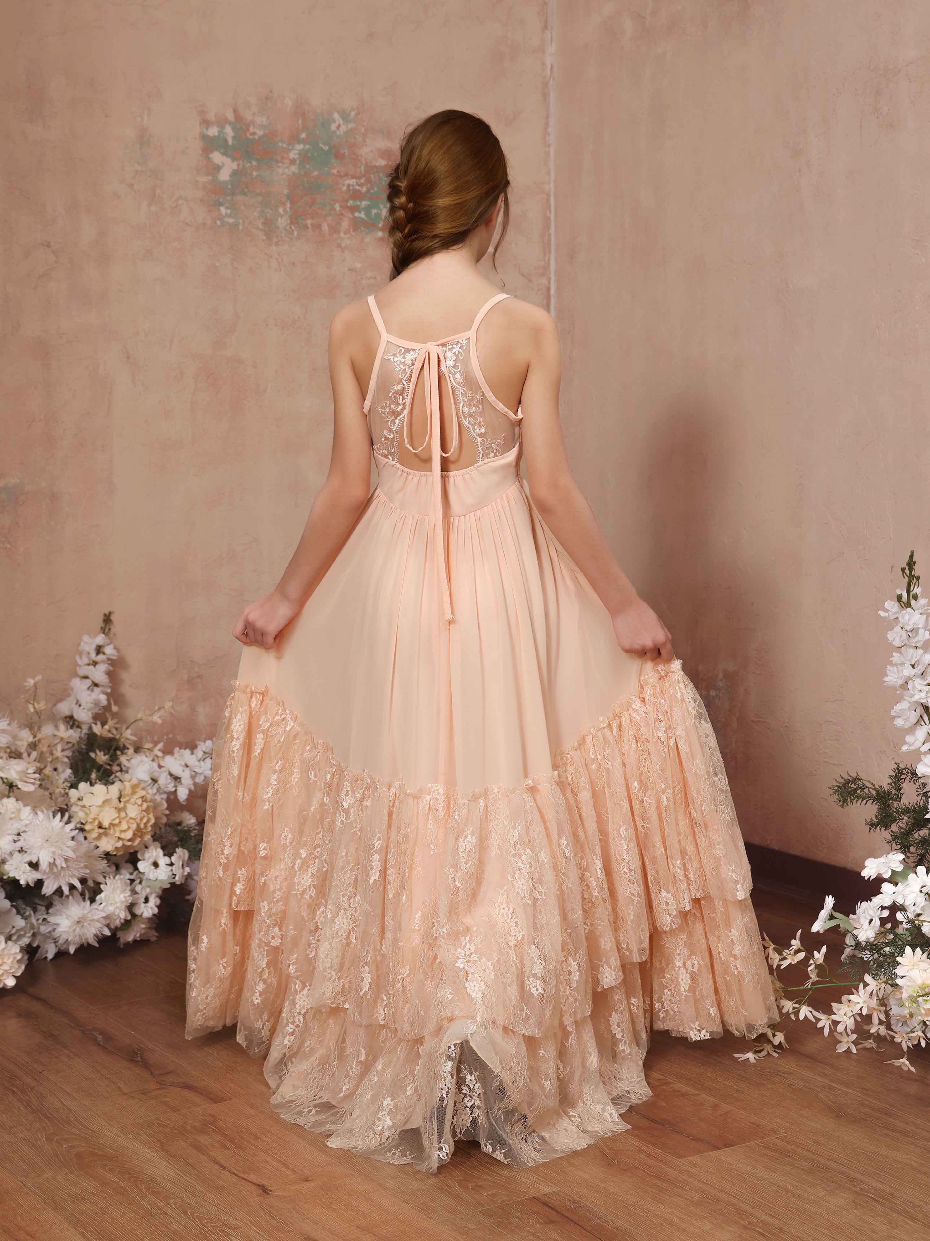 A-Line/Princess Chiffon Sleeveless Scoop Neck Floor-Length Flower Girl Dresses