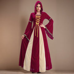 A-Line/Princess Long Sleeves Floor-Length Halloween European Medieval Costume Court Dress