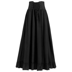 A-Line/Princess Ankle-Length Retro Vintage Punk & Gothic Medieval Renaissance Maxi Cosplay Casual Daily Skirt