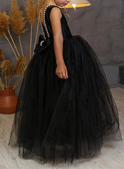 A-Line/Princess Girl Dresses with Bowknot & Beading