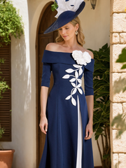 A-Line/Princess Ankle-Length Floral Elegant Mother of the Bride Dresses With 3D Flower