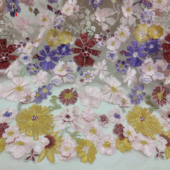 A-Line/Princess Off-the-Shoulder Lace Embroidery Cocktail Dresses Ankle-Length Long Sleeves Floral Formal Dresses
