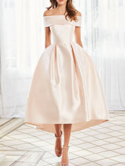 A-Line/Princess Off-the-Shoulder Long Dresses with Pockets