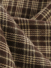 A-Line/Princess 1950s Shirt Collar 3/4 Sleeves Plaid Vintage Dresses